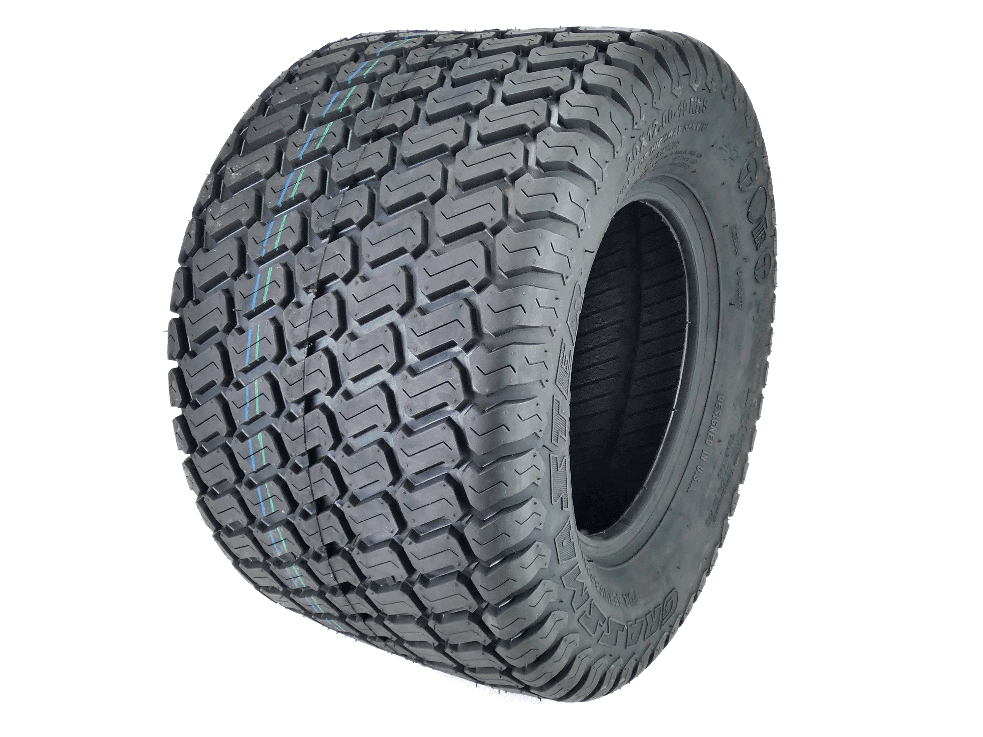 (1) OTR 20×12.00-10 Grassmaster 4 Ply Tire for Zero Turn Mowers